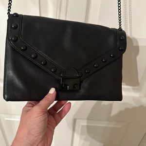Gorgeous black leather Loeffler Randall envelope crossbody bag!!